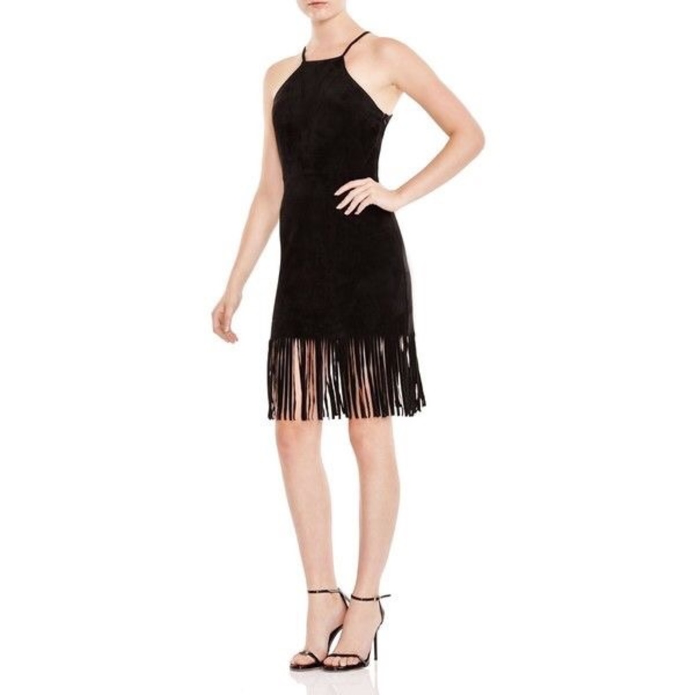 J.o.a Faux Suede Fringe Dress- Bloomies NEW W/TAGS